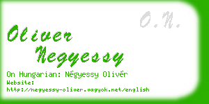 oliver negyessy business card