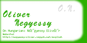 oliver negyessy business card